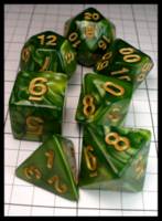 Dice : Dice - Dice Sets - HFYU Green Swirl with Gold Numerals - Amazom May 2024